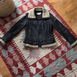 Vintage Michael Kors brown leather jacket